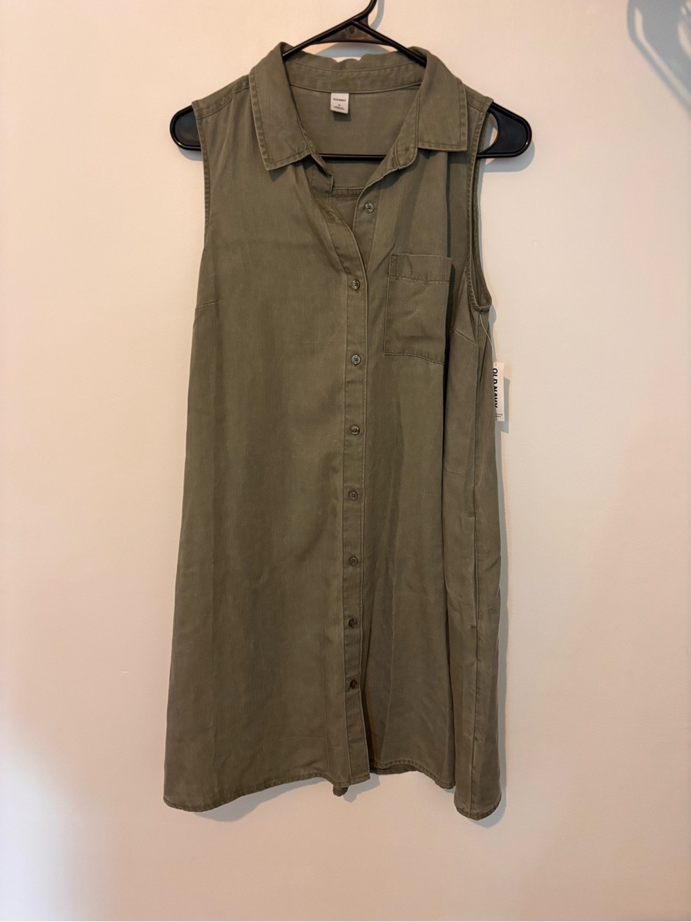 NWT Old Navy Button Front Dress Green